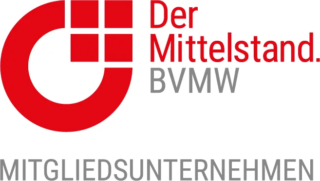 Logo des Bundesverbands mittelständische Wirtschaft, Mitgliedschaft von Humanly Brave.